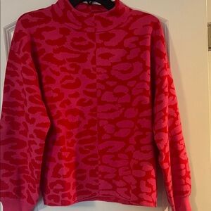 Women's Pink Leopard Sweater